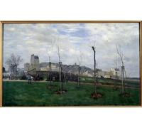 YIMACBJXX Famous Modern Prints Decorative Paintings View of Montmartre Taken From the Flower City At the Batignolles Painting by Alfred Sisle Poster Painting Art for Home Decor 60x90cm
