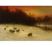 YIMACBJXX Famous Modern Prints Decorative Paintings When the West with Evening Glows Farquharson Poster Painting Art for Home Decor 60x90cm