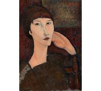 YIMACBJXX Famous Modern Prints Decorative Paintings Woman with Bangs by Amedeo Modigliani Poster Painting Art for Home Decor 60x90cm