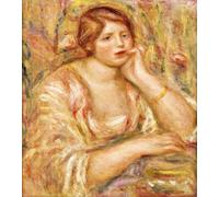 YIMACBJXX Famous Modern Prints Decorative Paintings Woman with Hand to Her Face Woman Front Leaning by Pierre Auguste Renoir Poster Painting Art for Home Decor 60x90cm