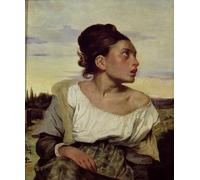 YIMACBJXX Famous Modern Prints Decorative Paintings Young Orphan in the Cemetery by Ferdinandeugene Delacroix Poster Painting Art for Home Decor 60x90cm