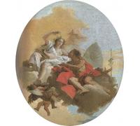 YIMACBJXX Famous Modern Prints Decorative Paintings Zefiro E Flora by Battista Tiepolo Poster Painting Art for Home Decor 60x90cm