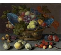 YIMACBJXX Famous Painting Colorful Art Print Art Painting Basket of Fruits by Balthasar Van Der Ast Abstract Picture Canvas for Home Decor 60x90cm