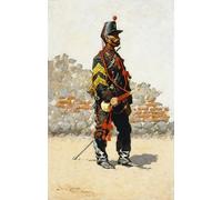 YIMACBJXX Famous Painting Colorful Art Print Art Painting Bugler of the Cavalry by Frederic Remington Abstract Picture Canvas for Home Decor 60x90cm
