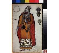 YIMACBJXX Famous Painting Colorful Art Print Art Painting Costume Design for the Opera Tristan and Isold by Nicholas Roerich Abstract Picture Canvas for Home Decor 60x90cm