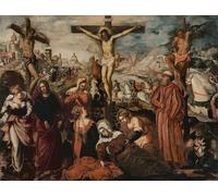YIMACBJXX Famous Painting Colorful Art Print Art Painting Crucifixion by Jacopo Robusti Tintoretto Abstract Picture Canvas for Home Decor 60x90cm
