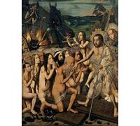 YIMACBJXX Famous Painting Colorful Art Print Art Painting Descent of Christ Into Limbo by Bartolomé Bermejo Abstract Picture Canvas for Home Decor 60x90cm