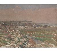 YIMACBJXX Famous Painting Colorful Art Print Art Painting Dieppe From the West by Harold Gilman Abstract Picture Canvas for Home Decor 60x90cm