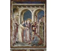 YIMACBJXX Famous Painting Colorful Art Print Art Painting Fresco of the Life of Saint by Simone Maritini Abstract Picture Canvas for Home Decor 60x90cm