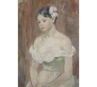 YIMACBJXX Famous Painting Colorful Art Print Art Painting Girl with Decollete the Flower in Hair by Berthe Morisot Abstract Picture Canvas for Home Decor 60x90cm