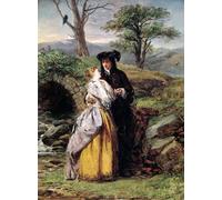 YIMACBJXX Famous Painting Colorful Art Print Art Painting Lammermoor Fiancee by William Powell Frith Abstract Picture Canvas for Home Decor 60x90cm