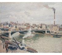 YIMACBJXX Famous Painting Colorful Art Print Art Painting Morning an Overcast Day Rouen by Camille Jacob Pissarro Abstract Picture Canvas for Home Decor 60x90cm