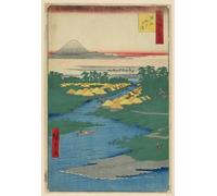 YIMACBJXX Famous Painting Colorful Art Print Art Painting Nekozane At Horikiri Canal No From One Hundred Famous Views of Edo by Ando Hiroshige Abstract Picture Canvas for Home Decor 60x90cm