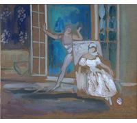 YIMACBJXX Famous Painting Colorful Art Print Art Painting Nijinsky and Karsavina in the Ballet Le Spectre De La Rose by Leon Bakst Abstract Picture Canvas for Home Decor 60x90cm
