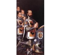 YIMACBJXX Famous Painting Colorful Art Print Art Painting Portrait of Jan Lopez and His Three Sons Pieter Pourbus Abstract Picture Canvas for Home Decor 60x90cm
