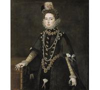 YIMACBJXX Famous Painting Colorful Art Print Art Painting Portrait of the Infanta Catherine Michelle of Spain by Sánchez Coello Abstract Picture Canvas for Home Decor 60x90cm