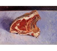 YIMACBJXX Famous Painting Colorful Art Print Art Painting Rib of Beef by Gustave Caillebotte Abstract Picture Canvas for Home Decor 60x90cm