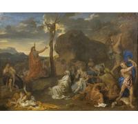 YIMACBJXX Famous Painting Colorful Art Print Art Painting the Brazen Serpent by Charles Le Brun Abstract Picture Canvas for Home Decor 60x90cm