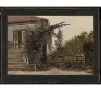 YIMACBJXX Famous Painting Colorful Art Print Art Painting the Garden Steps Leading to the Artist's Studio on Blegdammen Copenhagen by Christen Købke Abstract Picture Canvas for Home Decor 60x90cm