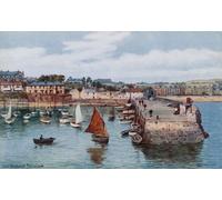 YIMACBJXX Famous Painting Colorful Art Print Art Painting the Harbour Paignton by Alfred Robert Quinton Abstract Picture Canvas for Home Decor 60x90cm