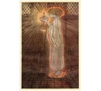 YIMACBJXX Famous Painting Colorful Art Print Art Painting the Holy Grail Is Carried in by Arthur Rackham Abstract Picture Canvas for Home Decor 60x90cm