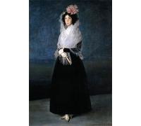 YIMACBJXX Famous Painting Colorful Art Print Art Painting the Marquesa De La Solana by Francisco De Goya Abstract Picture Canvas for Home Decor 60x90cm
