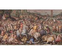 YIMACBJXX Famous Painting Colorful Art Print Art Painting the Rout of the Pisans At Torre San Vincenzo by Giorgio Vasari Abstract Picture Canvas for Home Decor 60x90cm