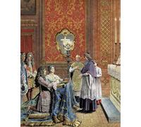 YIMACBJXX Famous Painting Colorful Art Print Art Painting the Secret Marriage of Louis Xiv Known As the Sun King by Maurice Leloir Abstract Picture Canvas for Home Decor 60x90cm