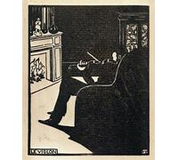 YIMACBJXX Famous Painting Colorful Art Print Art Painting The violin by Felix Edouard Vallotton Abstract Picture Canvas for Home Decor 60x90cm