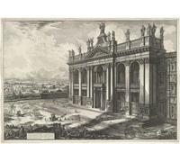 YIMACBJXX Famous Painting Colorful Art Print Art Painting View of the Façade of the Basilica of St John Lateran by Battista Piranesi Abstract Picture Canvas for Home Decor 60x90cm