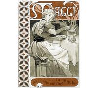 YIMACBJXX Famous Painting Modern Prints Decorative Paintings Blessed Are the Poor in Spirit for Theirs Is the Kingdom of Heaven by Alphonse Mucha Poster Painting Art for Home Decor 60x90cm