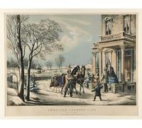 YIMACBJXX Famous Painting Modern Prints Decorative Paintings Country Life by Nathaniel Currier Poster Painting Art for Home Decor 60x90cm