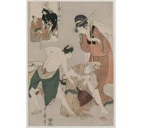YIMACBJXX Famous Painting Modern Prints Decorative Paintings Futamigaura Beach At the New Year by Kitagawa Utamaro Poster Painting Art for Home Decor 60x90cm