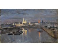 YIMACBJXX Famous Painting Modern Prints Decorative Paintings Illumination of the Moscow Kremlin in Honor of the Coronation of Nicholas Ii MayIsaac Levitan Poster Painting Art for Home Decor 60x90cm