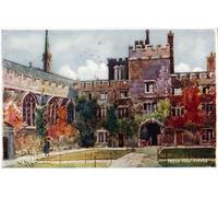 YIMACBJXX Famous Painting Modern Prints Decorative Paintings Jesus College by William Matthison Poster Painting Art for Home Decor 60x90cm