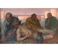 YIMACBJXX Famous Painting Modern Prints Decorative Paintings Job and His Friends by Kristian Zahrtmann Poster Painting Art for Home Decor 60x90cm
