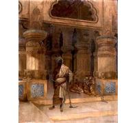 YIMACBJXX Famous Painting Modern Prints Decorative Paintings la guardia e la sua tigre all'ingresso del Rudolf Ernst Poster Painting Art for Home Decor 60x90cm