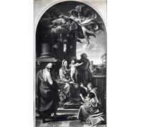 YIMACBJXX Famous Painting Modern Prints Decorative Paintings Lady and Child with Saints by Pompeo Girolamo Batoni Poster Painting Art for Home Decor 60x90cm