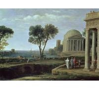 YIMACBJXX Famous Painting Modern Prints Decorative Paintings Landscape with Aeneas At Delos by Claude Lorrain Poster Painting Art for Home Decor 60x90cm
