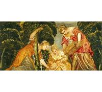 YIMACBJXX Famous Painting Modern Prints Decorative Paintings Moses Saved From the Waters by Jacopo Robusti Tintoretto Poster Painting Art for Home Decor 60x90cm