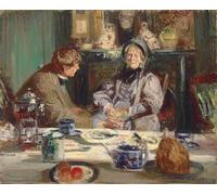 YIMACBJXX Famous Painting Modern Prints Decorative Paintings Painter Sickert and His Mother by Jacques Emile Blanche Poster Painting Art for Home Decor 60x90cm