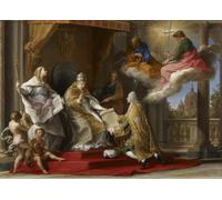 YIMACBJXX Famous Painting Modern Prints Decorative Paintings Pope Benedict Xiv Presenting the Encyclical Ex Omnibus to the Comte De Stainville Poster Painting Art for Home Decor 60x90cm