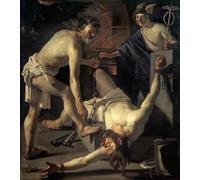 YIMACBJXX Famous Painting Modern Prints Decorative Paintings Prometheus Being Chained by Vulcan Dirck van Baburen Poster Painting Art for Home Decor 60x90cm