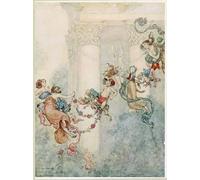YIMACBJXX Famous Painting Modern Prints Decorative Paintings Puck She Never Had So Sweet a Changeling by William Heath Robinson Poster Painting Art for Home Decor 60x90cm