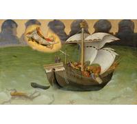 YIMACBJXX Famous Painting Modern Prints Decorative Paintings Saint Nicholas the Ship From the Tempest by Gentile Da Fabriano Poster Painting Art for Home Decor 60x90cm