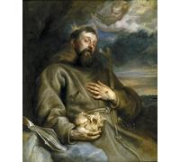 YIMACBJXX Famous Painting Modern Prints Decorative Paintings Saint of Assisi in Ecstasy by Anthony Van Dyck Poster Painting Art for Home Decor 60x90cm