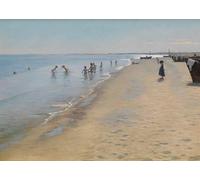 YIMACBJXX Famous Painting Modern Prints Decorative Paintings Sommerdag Ved Skagens by Peder Severin Poster Painting Art for Home Decor 60x90cm