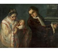 YIMACBJXX Famous Painting Modern Prints Decorative Paintings Spaniard and Morisca Produce an Albino by Juan Rodríguez Juárez Poster Painting Art for Home Decor 60x90cm