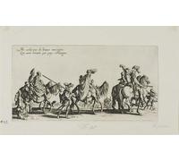 YIMACBJXX Famous Painting Modern Prints Decorative Paintings the Bohemians Marching by Jacques Callot Poster Painting Art for Home Decor 60x90cm