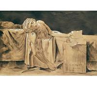 YIMACBJXX Famous Painting Modern Prints Decorative Paintings the Death of Marat by Jacques Louis David Poster Painting Art for Home Decor 60x90cm